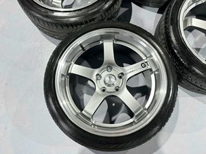 Auroad # Llantas de Aleación 3231 de 15, 16, 17 y <span class=keywords><strong>18</strong></span> Pulgadas, <span class=keywords><strong>5</strong></span> Radios, Estilo JDM, Borde Profundo, 4x100, 5x100, 5x114.3, Precio Económico - Product Image 5