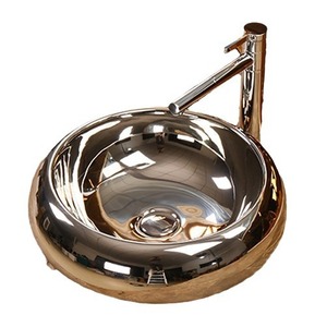 Modern <b>Round</b> Ceramic Countertop Sink No Holes Easy Cleaning <b>Basin</b> For Bathroom - Product Image 1