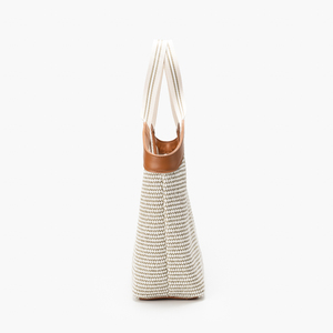Woven <b>Straw</b> Tote <b>Bag</b> for Women Lightweight Shoulder Handbag Adjustable Strap Zipper Closure for Travel Daily Use - Product Image 3