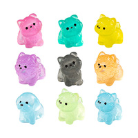 Figurines de chiens miniatures mignonnes qui brillent dans le noir, minuscules animaux en résine, ornements en résine lumineuse pour chiens, artisanat pour micro-paysages, décoration de gâteaux