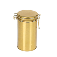 Boîte en métal personnalisée de qualité alimentaire pour thé et café avec couvercle à clip pour emballage de chocolat, gâteau, sucre, matériaux recyclés, logo personnalisé
