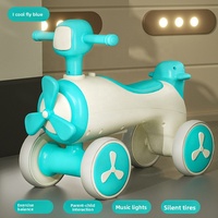 Voiture à pédales en plastique pour enfants Hebei, avion à quatre roues, trottinette pour tout-petits avec lumières et musique pour les enfants de 1 à 3 ans