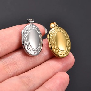Pendentif Médaillon Ovale en Acier Inoxydable pour Photo, Boîte à Photos DIY, Collier pour Femme et Homme, Breloque Cadre Photo Commémoratif, Chaîne, Bijoux en Métal - Product Image 6