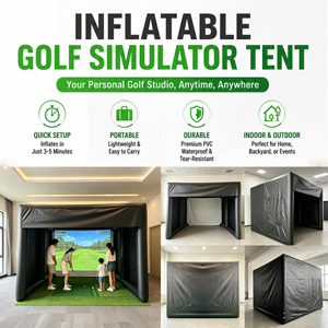 Grande tente gonflable en PVC pour simulateur <span class=keywords><strong>de</strong></span> golf, <span class=keywords><strong>cage</strong></span> <span class=keywords><strong>de</strong></span> golf portable pour l'entraînement en extérieur, utilisable en intérieur et en extérieur toute l'année - Product Image 3