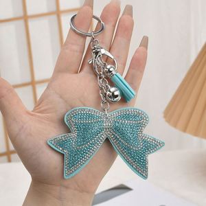 2025 New Creative Gift <b>Crystal</b> Rhinestone Bow <b>Key</b> Chains Car Pendant - Product Image 2