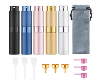 Atomiseur de voyage portable 8ml Mini vaporisateur d'eau de Cologne rechargeable Petit distributeur de liquide vide pour parfum Lotion après-rasage