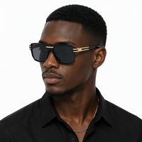 Lunettes de soleil carrées classiques vintage XY-269 pour femmes et hommes, de marque, rétro, en métal, style pilote, pour l'extérieur