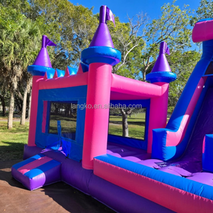 Lâu Đài bơm hơi thiết kế mới nhất trượt đôi bouncy nhảy lâu đài Kho Giá - Product Image 3