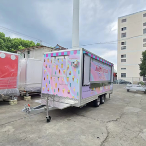 Mobile Kitchen Food Trailer Street Cart Hot Dog <strong>Vans</strong> Coffee Truck Trailer Bakery Food Truck with Full Kitchen Street Food Kiosk - Product Image 1