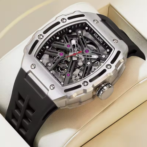 <span class=keywords><strong>Montre</strong></span> de luxe pour <span class=keywords><strong>homme</strong></span> AILANG, sport, automatique, boîtier tonneau, <span class=keywords><strong>bracelet</strong></span> en métal, cadran squelette, étanche, OEM - Product Image 5