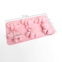 SHU XIN DIY Tropfform 1 Dinosaurier Silikon-Kuchenform Backwerkzeug Kerze Gips Puppe Nur Handwäsche Nötig Einweg Lebensmittelsicher
