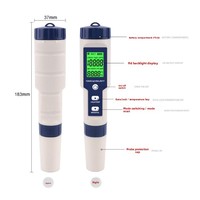 Stylo de test de qualité de l'eau 5 en 1, TDS/EC/PH, mesureur de salinité, haute précision, laboratoire, aquaculture, testeur d'eau potable