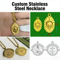 Pendentif personnalisé en acier inoxydable, accessoires de collier DIY, breloque vintage gaufrée multi-motifs, compas, soleil, pièce de monnaie