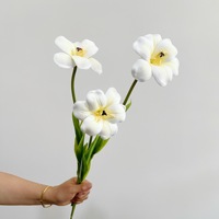 Fleurs artificielles, tulipes brunes, petit bouquet, PU de haute qualité, accessoires photo, décoration intérieure, arrangement floral