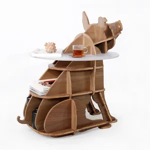 Chiquitos New pig bedside coffee table Nordic solid wood creative furniture contains light luxury home decoration