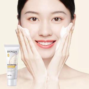 Nettoyant moussant BIOAQUA 100g à la pulpe de riz brute, nettoyant <span class=keywords><strong>visage</strong></span> purifiant, hydratant, lissant et réparateur, nettoyant à la purée de riz <span class=keywords><strong>pas</strong></span> <span class=keywords><strong>cher</strong></span> - Product Image 1