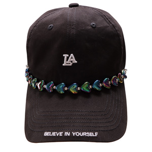 โซ่คล้องหมวกผู้หญิงรูปหัวใจ ชุบโลหะผสม สีรุ้ง ตกแต่งสำหรับฤดูร้อน ปี 2025 ผลิตจากเมืองอี้หวู่ - Product Image 6