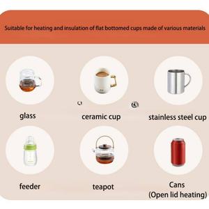 เครื่องอุ่นขวดนมแบบเสียบปลั๊ก 9 ระดับ 40-80 ℃   ที่รองแก้วอัจฉริยะควบคุมอุณหภูมิ ใช้ได้ทั้งที่บ้านและที่ทำงาน เหมาะสำหรับกาแฟร้อน/ชา/นม/น้ำร้อน - Product Image 6