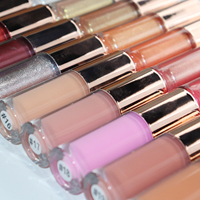 Brillant à lèvres végétalien et sans cruauté de haute qualité, hydratant métallique scintillant, maquillage cosmétique