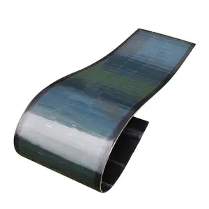 BIPV超薄膜220W 350W 370W 500W柔性CIGS太阳能模块耐用柔性太阳能电池板，背面有粘合剂