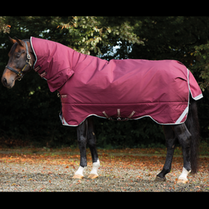 Couverture de cheval en polyester 1200D de qualité supérieure pour l'hiver avec protection du cou, isolation 300 GSM, imperméable et respirante - Product Image 1