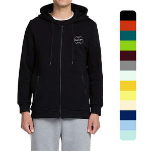 เสื้อฮู้ดกระเป๋าป้องกันการเกิดรอยเย็บโลโก้แบบดั้งเดิมมีซิปแบบลำลองแบบเต็มโอเวอร์ไซส์ - Product Image 1