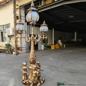 Lampade da giardino Art Rod Patio decorativo prato pilastro luci statua palo paesaggio passerella Lodge Post lanterna - Product Image 3