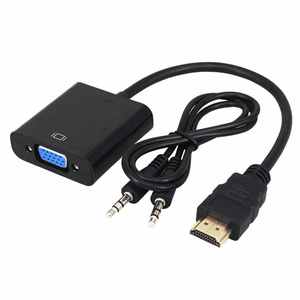 Adaptador HDMI a VGA con Conector de Audio de 3.5mm para Conexión a Monitor de Computadora - Product Image 1