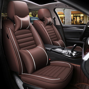Coussin de siège universel en cuir pleine fleur toutes saisons <span class=keywords><strong>pour</strong></span> petites voitures, housse de siège de <span class=keywords><strong>voiture</strong></span> entièrement enveloppante - Product Image 4