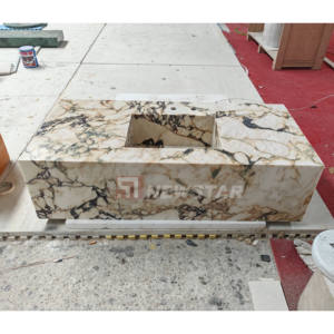 อ่างล้างหน้าในห้องน้ำหินอ่อนแข็งอ่างล้างหน้าในห้องน้ำดีไซน์ทันสมัย - Product Image 5