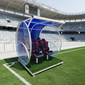 Banquillos Portátiles de Lujo de 2 Filas para Fútbol, Bancos de Reserva para Equipos de Fútbol con Asientos <span class=keywords><strong>VIP</strong></span> SPY-<span class=keywords><strong>VIP</strong></span> - Product Image 2