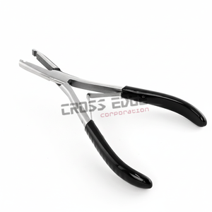 Outils d'extension de cheveux de haute qualité microbilles Extensions de cheveux pince pince à sertir couleur argent avec poignée en Silicone noir - Product Image 1