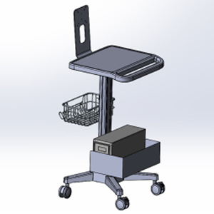 Fabricante de carros médicos en Shenzhen personaliza carros de ordenador todo en uno con altura ajustable para electrocardiogramas y - Product Image 1