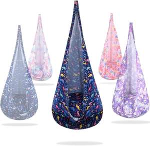 Cpsc नायलॉन पॉड संवेदी चिकित्सा स्विंग सीट स्टेनलेस स्टील यू हुक एस्टम f963 के साथ बच्चों के लिए हैममॉक कुर्सी लटकता है - Product Image 3