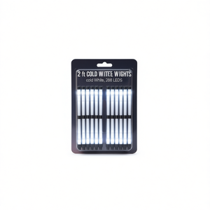 8 luces de meteorito de 2 pies, blanco frío, 288 LED, luces de jardín para interiores y exteriores - Product Image 1