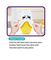 Jouet musical interactif en peluche banane avec piano à induction pour enfants