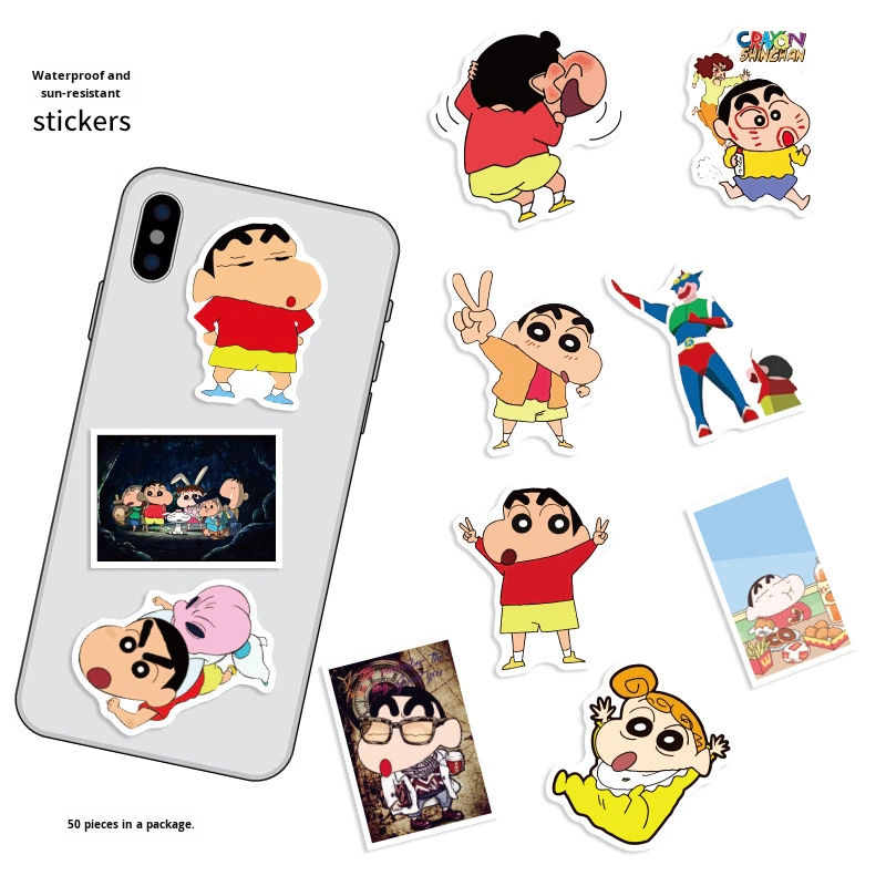 In Stock 50 Pieces Printed Crayon Shin-chan Collection Cartoon