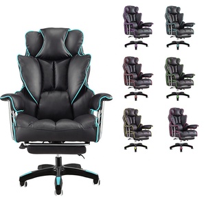 Chaise de bureau de direction moderne de haute qualité en Somalie <span class=keywords><strong>2021</strong></span>, avec coussin en mousse haute densité, chaise de massage avec repose-pieds escamotable, jaune - Product Image 2