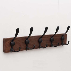 Elegante Perchero <span class=keywords><strong>de</strong></span> <span class=keywords><strong>madera</strong></span> con diseño <span class=keywords><strong>de</strong></span> nogal y ganchos <span class=keywords><strong>de</strong></span> metal-Elegante perchero montado en la pared para el hogar o la oficina - Product Image 5