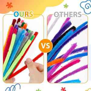 Limpiadores de tuberías duraderos de tallos de chenilla de 27 colores al por mayor para manualidades, juguetes educativos Pastel Tinsel Fluffy Stick New Age Fuzzy - Product Image 3
