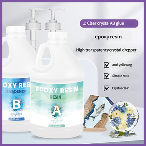 Two-component High Transparent Yellowing Resistant <b>Liquid</b> Crystal Epoxy Resin AB <b>Glue</b> Adhesive 1:1 Weight Ratio Packing - Product Image 2