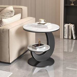 Factory Luxury Marble Tabletop Storage Coffee Bedside <strong>Table</strong> Modern Living Room Furniture Metal <strong>Sofa</strong> <strong>Side</strong> <strong>Table</strong> - Product Image 3