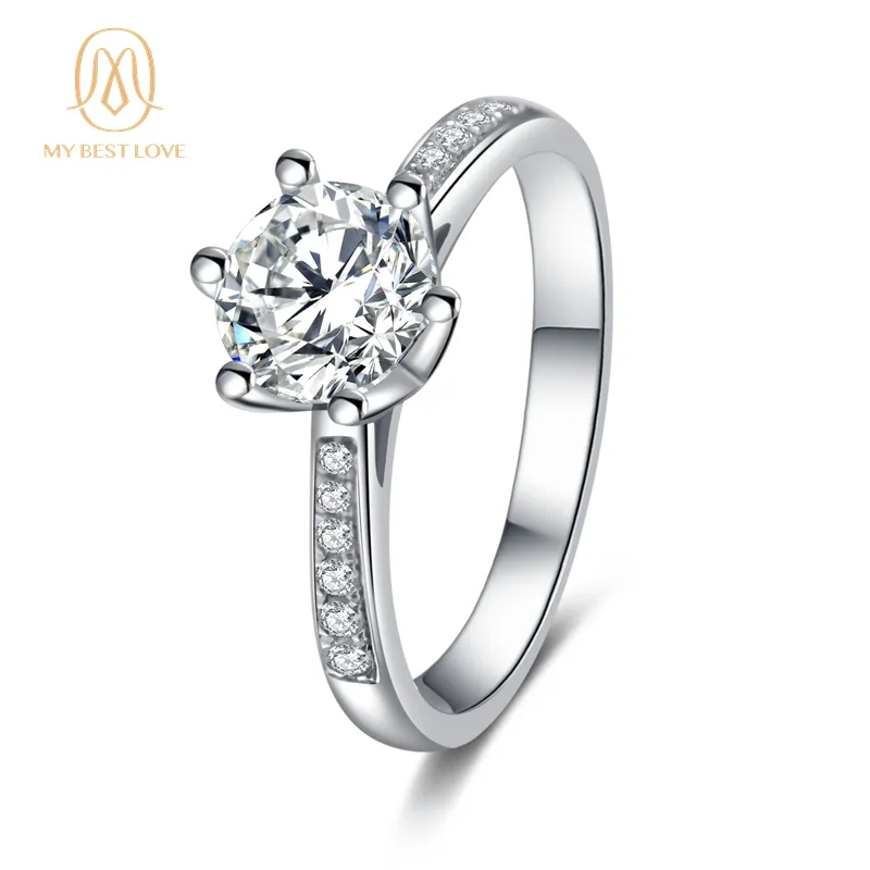 925 стерлингового серебра специальный декорированные карточки муассанит обручальное кольцо ldiamond Муассанит кольцо для женщин