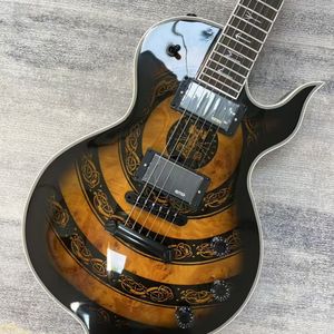 Guitare électrique Odin Totem LP, finition Sunburst, performance professionnelle et pratique pour débutants, équipée de micros <span class=keywords><strong>EMG</strong></span> - Product Image 5