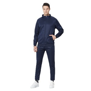 Ensemble deux pièces pour <span class=keywords><strong>homme</strong></span>, automne-hiver, nouveau, sport, couleur unie, mode, décontracté, polyvalent, veste et pantalon - Product Image 3
