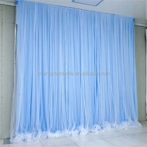 Personnalisé Double Couche Glace Soie Tulle Maille Photo Toile de Fond Mariage Événements Photographie Décoration avec Support Tuyau et Rideaux Rideaux - Product Image 5