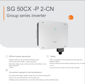 อินเวอร์เตอร์พลังงานแสงอาทิตย์แบบไฮบริด 3 เฟส 50kva 50000w ของจีน ยี่ห้อ <span class=keywords><strong>Sungrow</strong></span> รุ่น SG50CX-P2-CN ราคาขายส่ง แบบเชื่อมต่อกับระบบไฟฟ้า (On Grid Tie) และแบบไม่เชื่อมต่อ (Off Grid) - Product Image 2