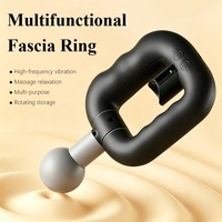 Sabuk Getar Cincin Fascia 2-in-1, Cincin Yoga Mini Portabel, Pemijat Otot 4 Kecepatan, Layar LED, Dapat Diisi Ulang USB