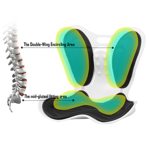 Fauteuil de massage électrique ergonomique de haute qualité avec soutien lombaire, coussin de siège vibrant et <span class=keywords><strong>chauffant</strong></span> pour la correction de la posture et le bien-être corporel - Product Image 2