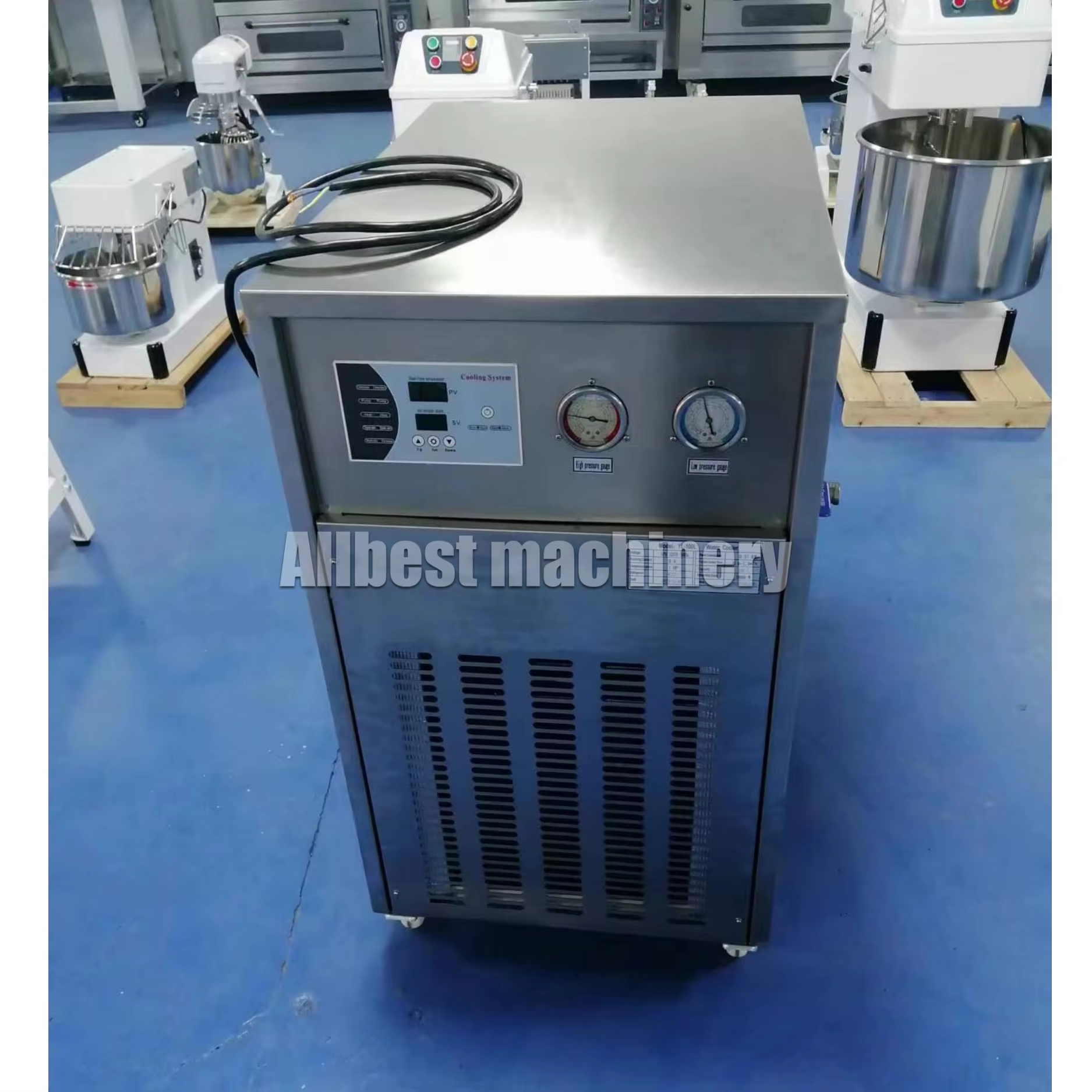 100L 1HP охладитель воды-портативный охладитель с воздушным охлаждением для напитков, лаборатория промышленного использования, Энергоэффективная и бесшумная работа